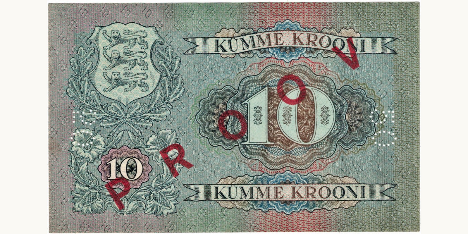 10 Krooni Estonia 1940 — Back side