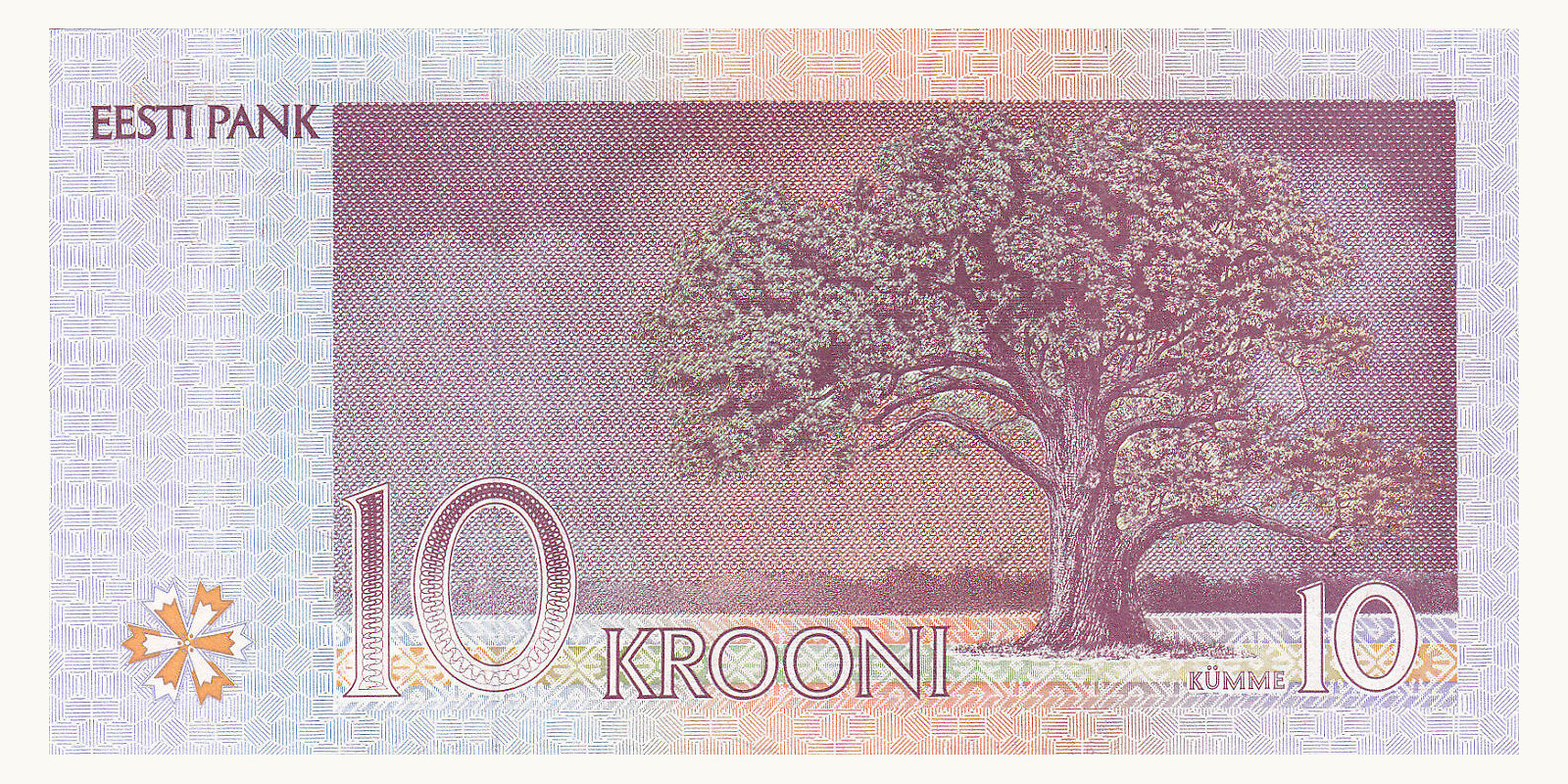10 Krooni Эстония 1994 — Оборотная сторона