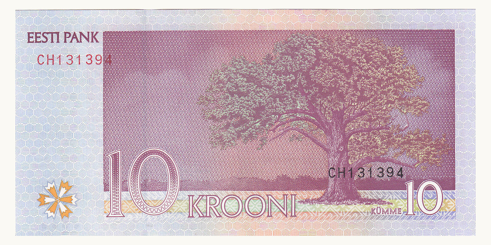 10 Krooni Эстония 2006 — Оборотная сторона