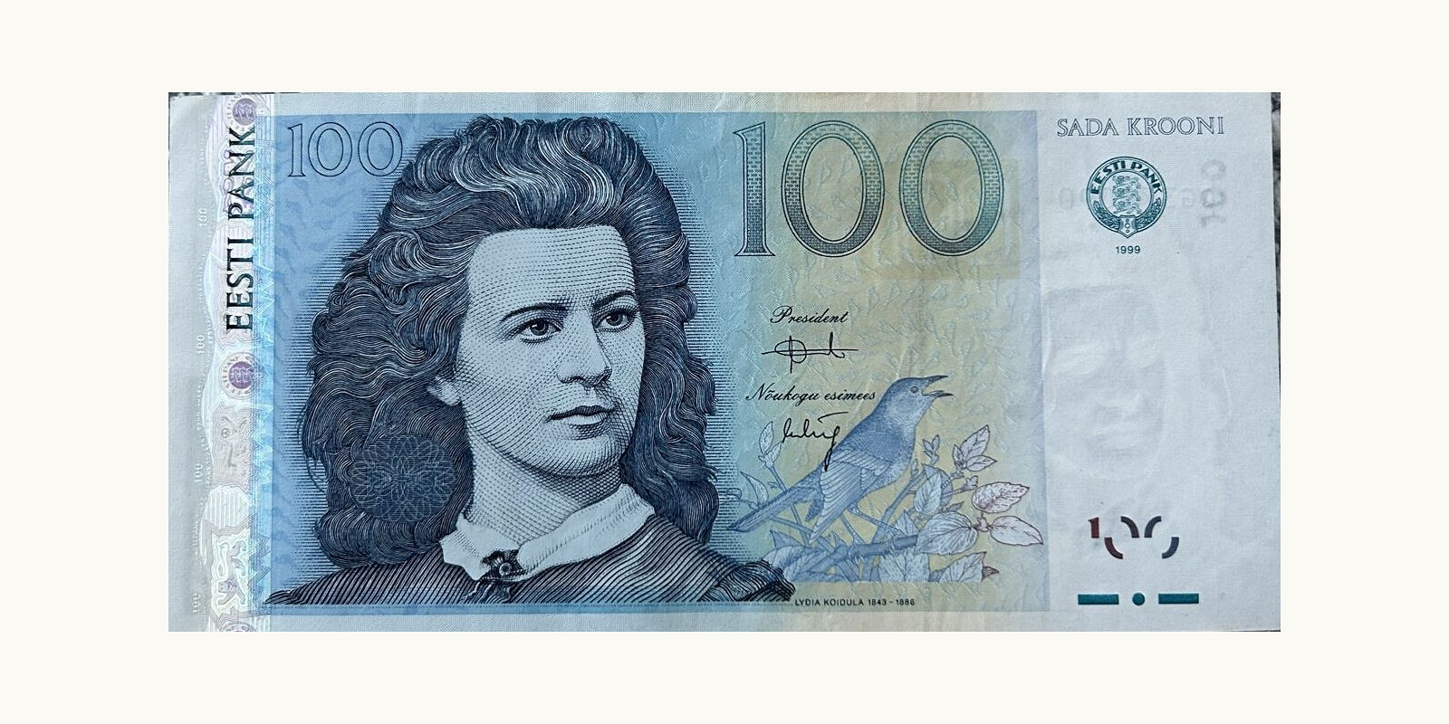 100 Krooni Estonia 1999 — Front side