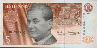 5 Krooni 1992