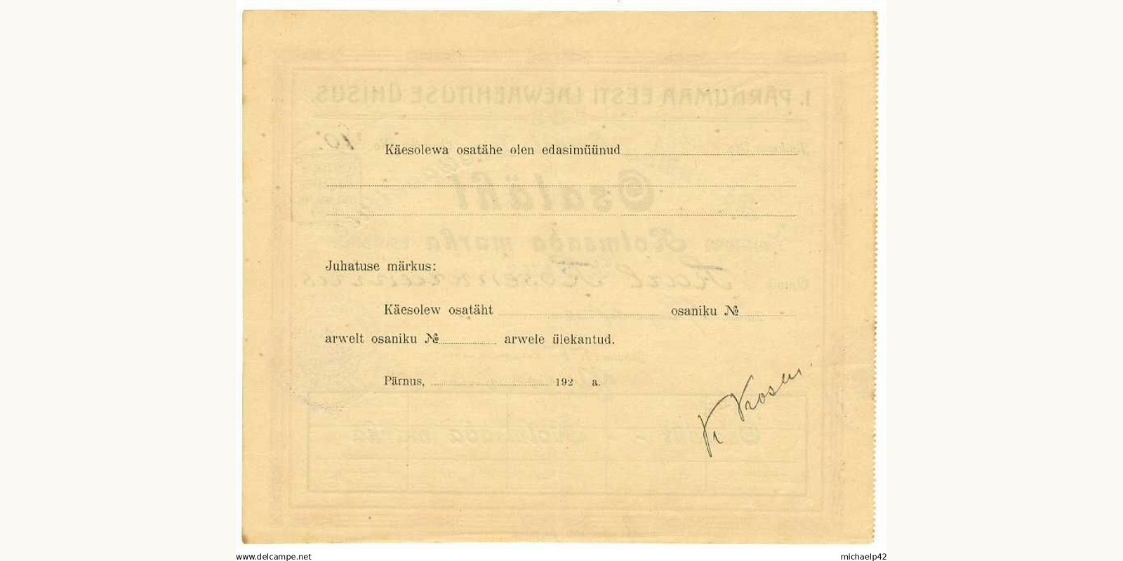 300 mark Estonia 1920 — Back side