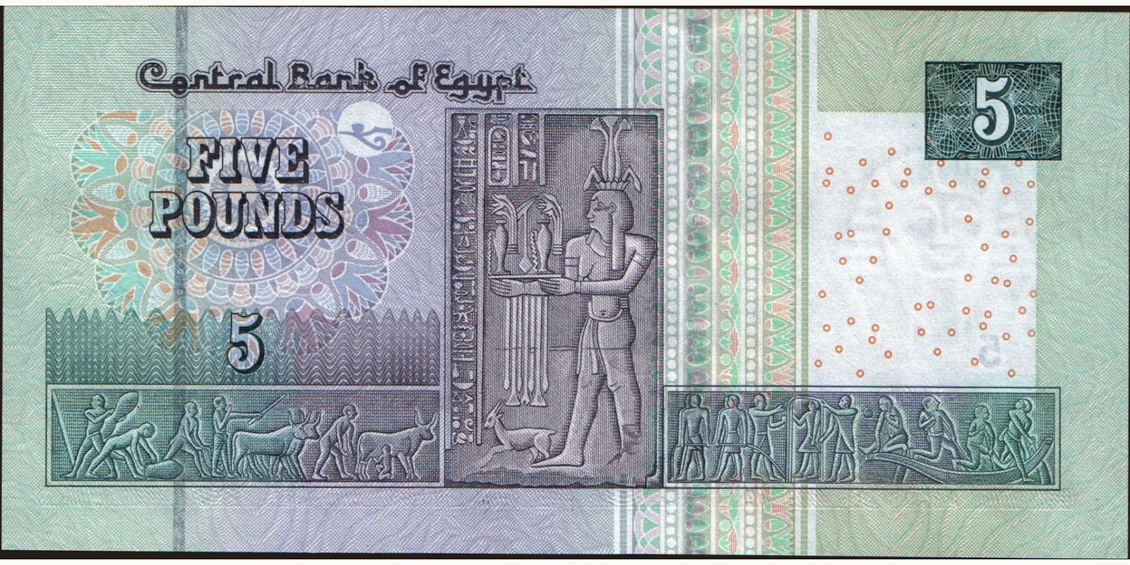 5 pounds Египет 2015 — Оборотная сторона