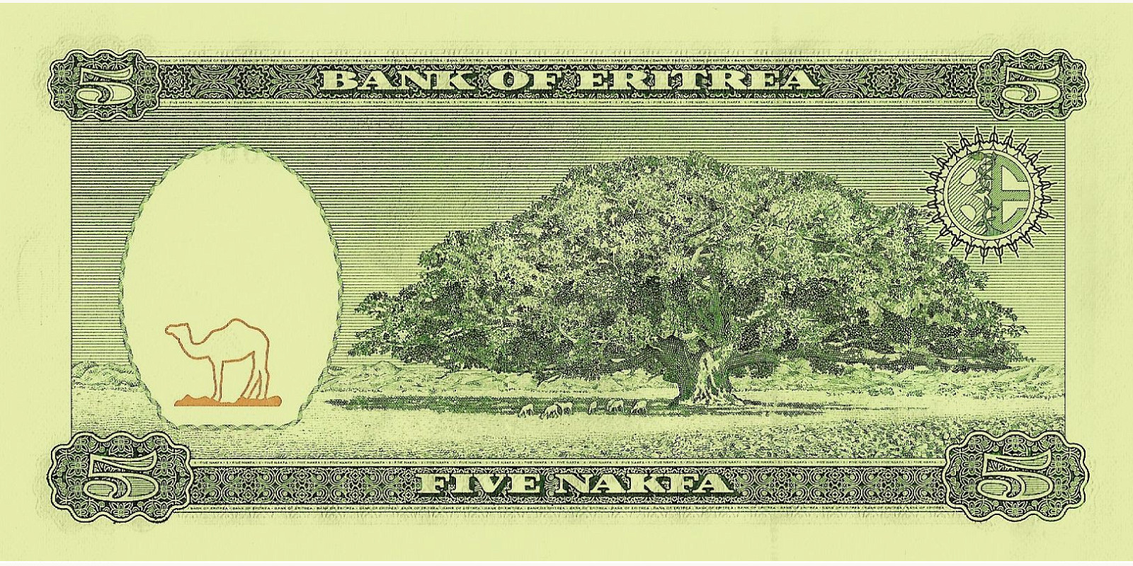 2 nakfa Eritrea 1997 — Back side