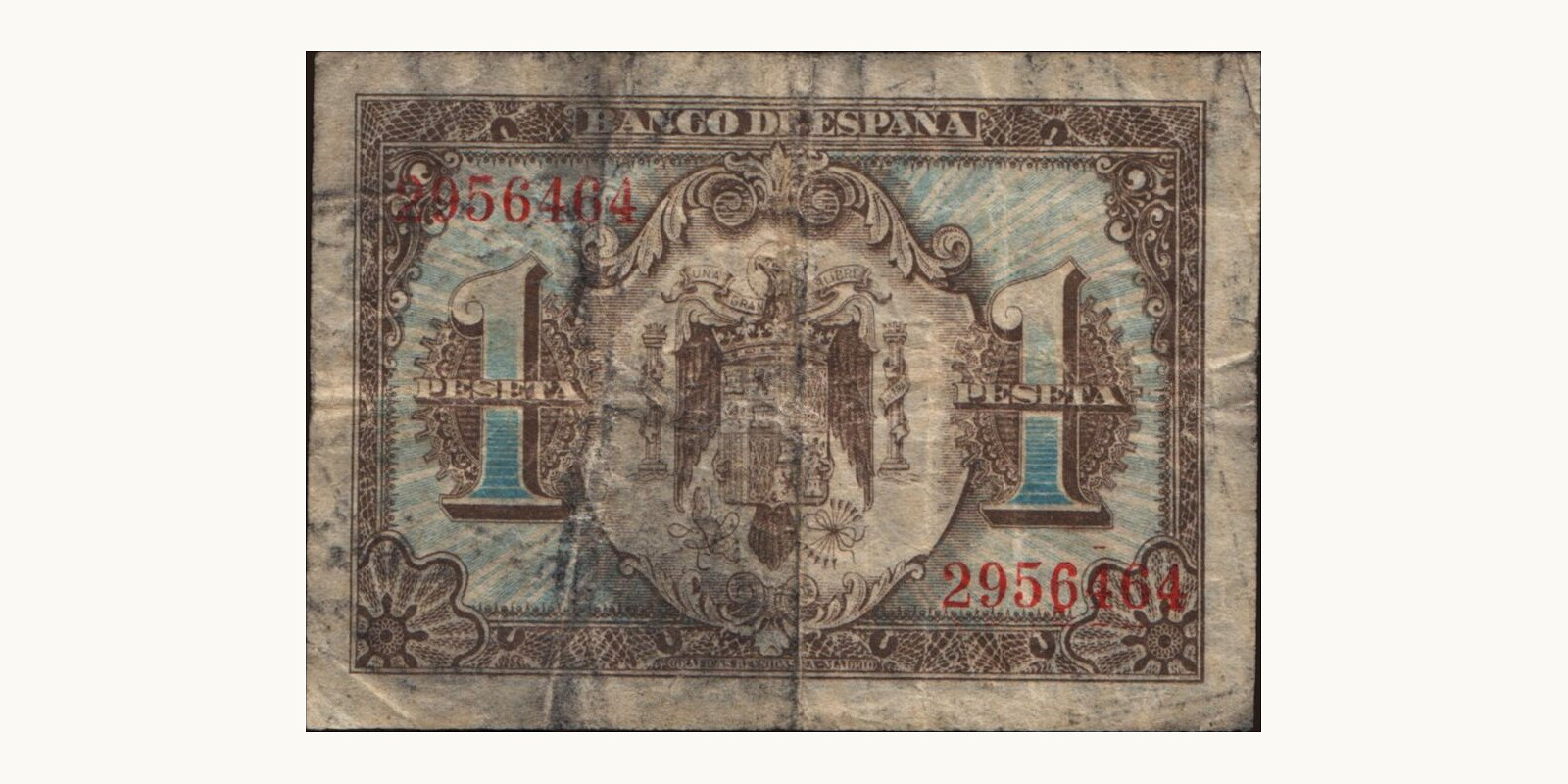 1 peseta Испания 1940 — Оборотная сторона