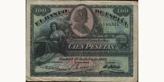 100 pesetas 1907