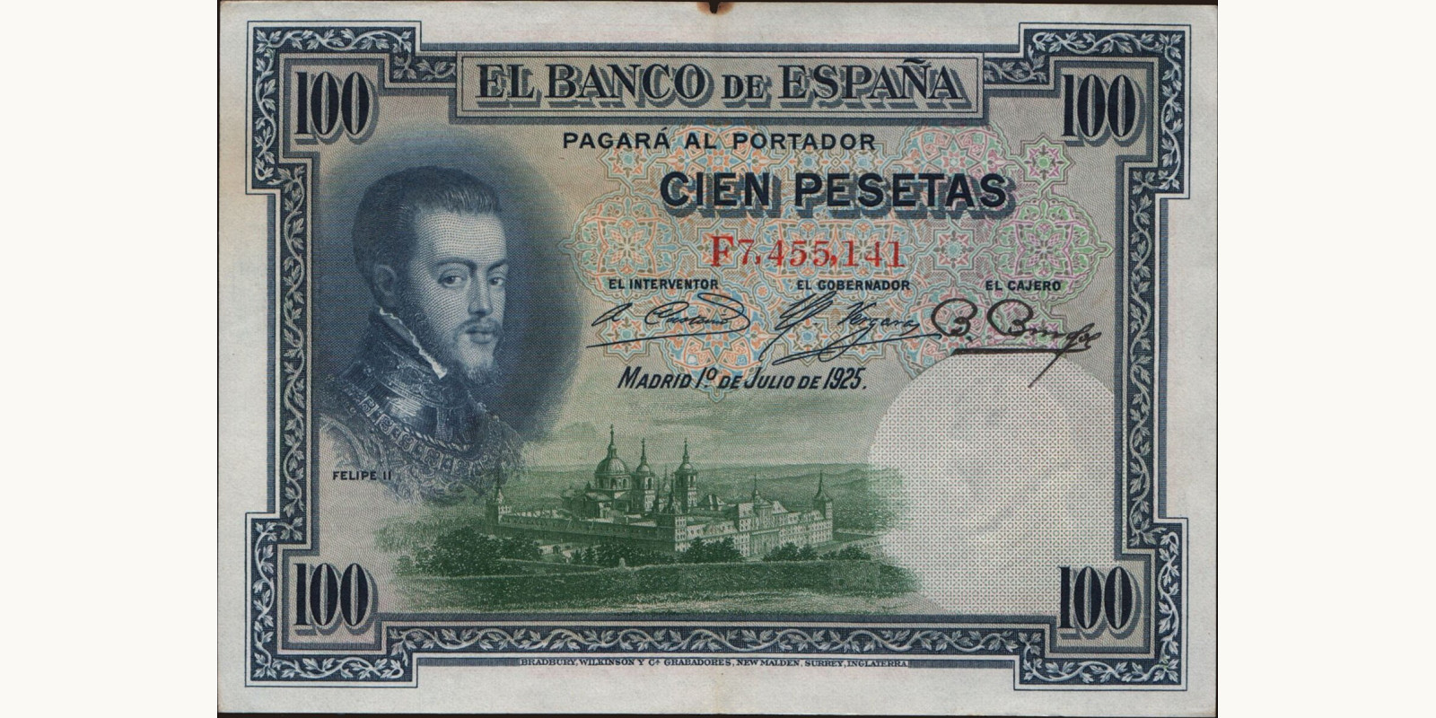 100 pesetas 1925