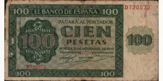 100 pesetas 1936