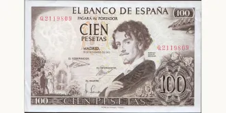 100 pesetas 1965