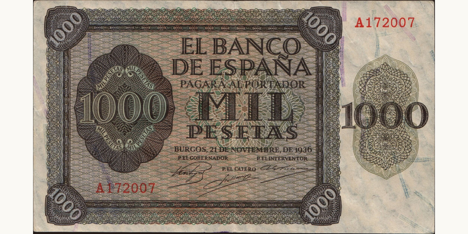 1000 pesetas 1936