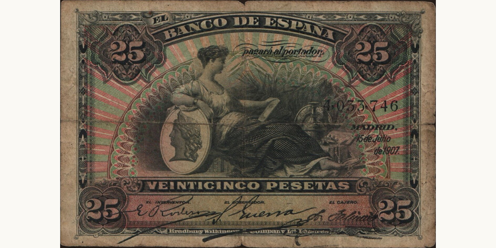25 pesetas 1907