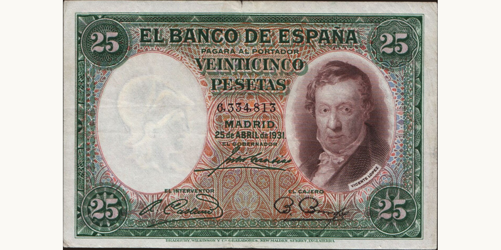 25 pesetas 1931