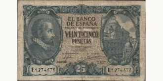 25 pesetas 1940