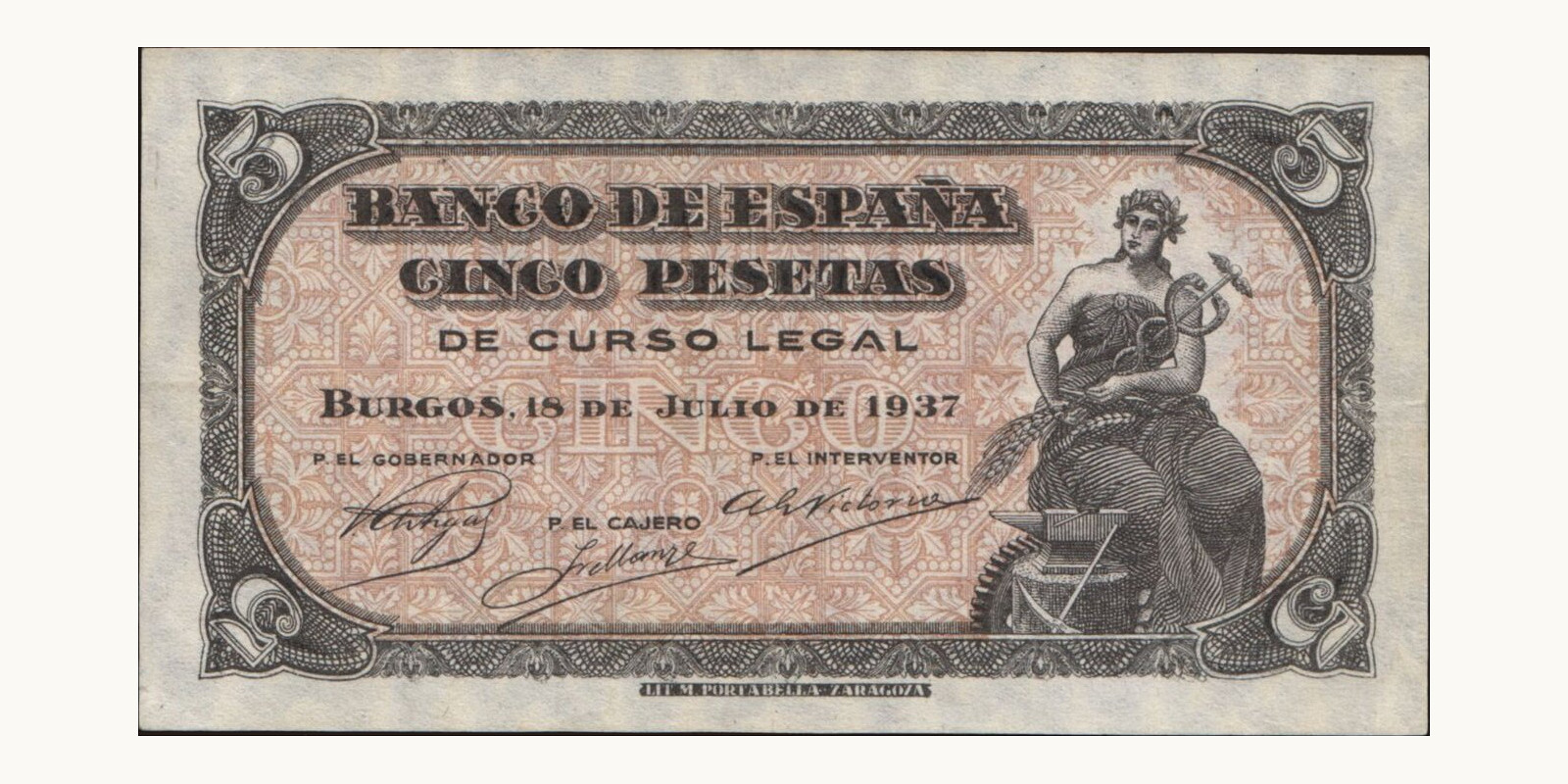 5 pesetas 1937