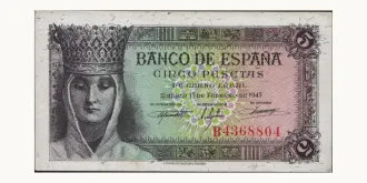 5 pesetas 1943
