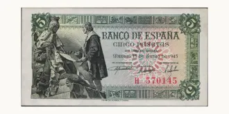 5 pesetas 1945