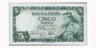 5 pesetas 1954