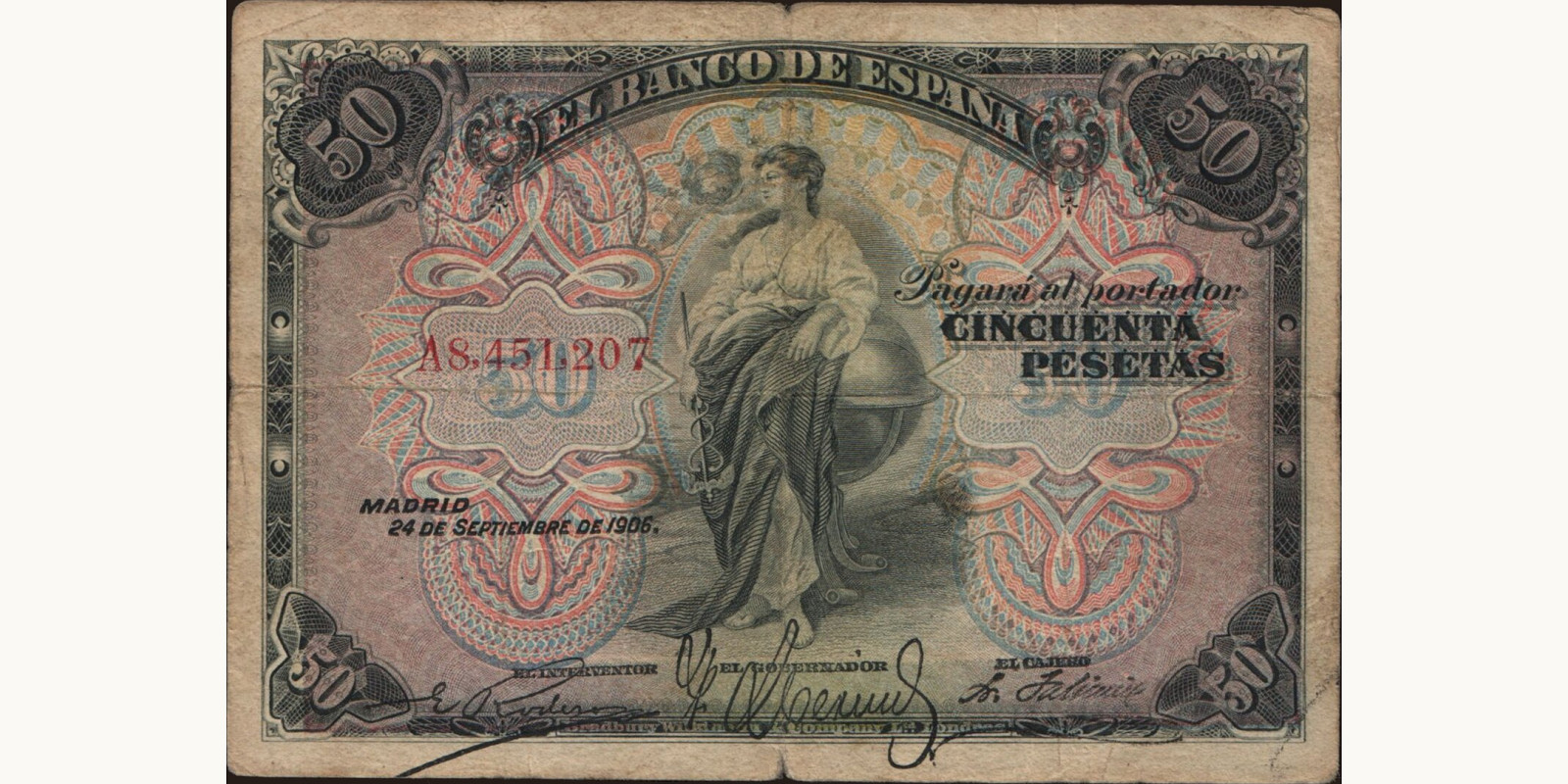 50 pesetas 1906