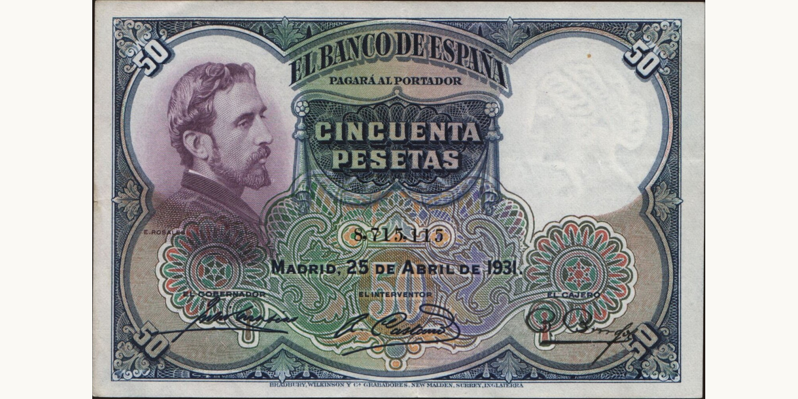 50 pesetas 1931