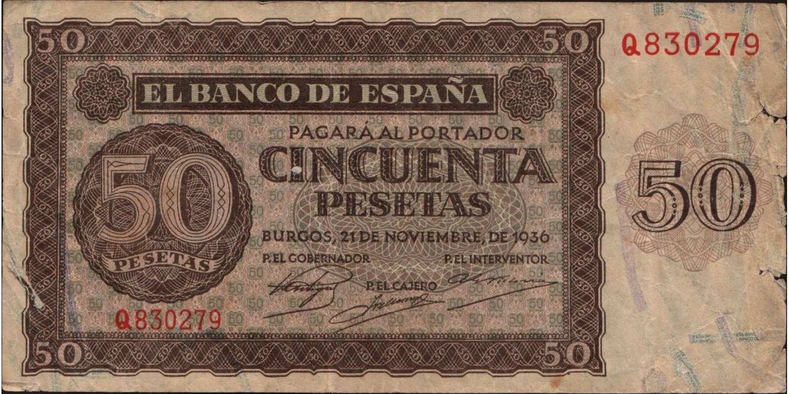 50 pesetas 1936