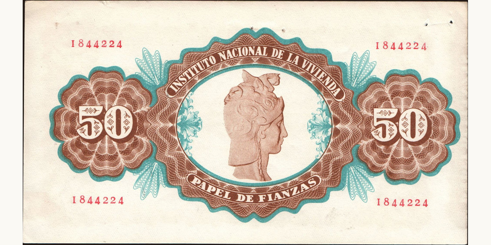 50 pesetas Испания 1960 — Оборотная сторона