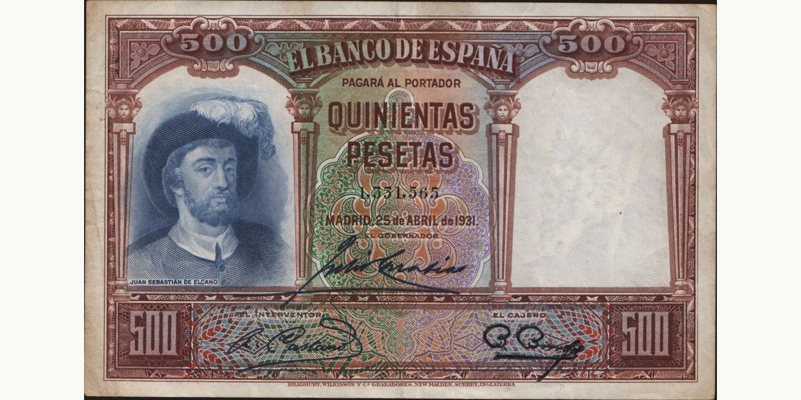 500 pesetas 1931