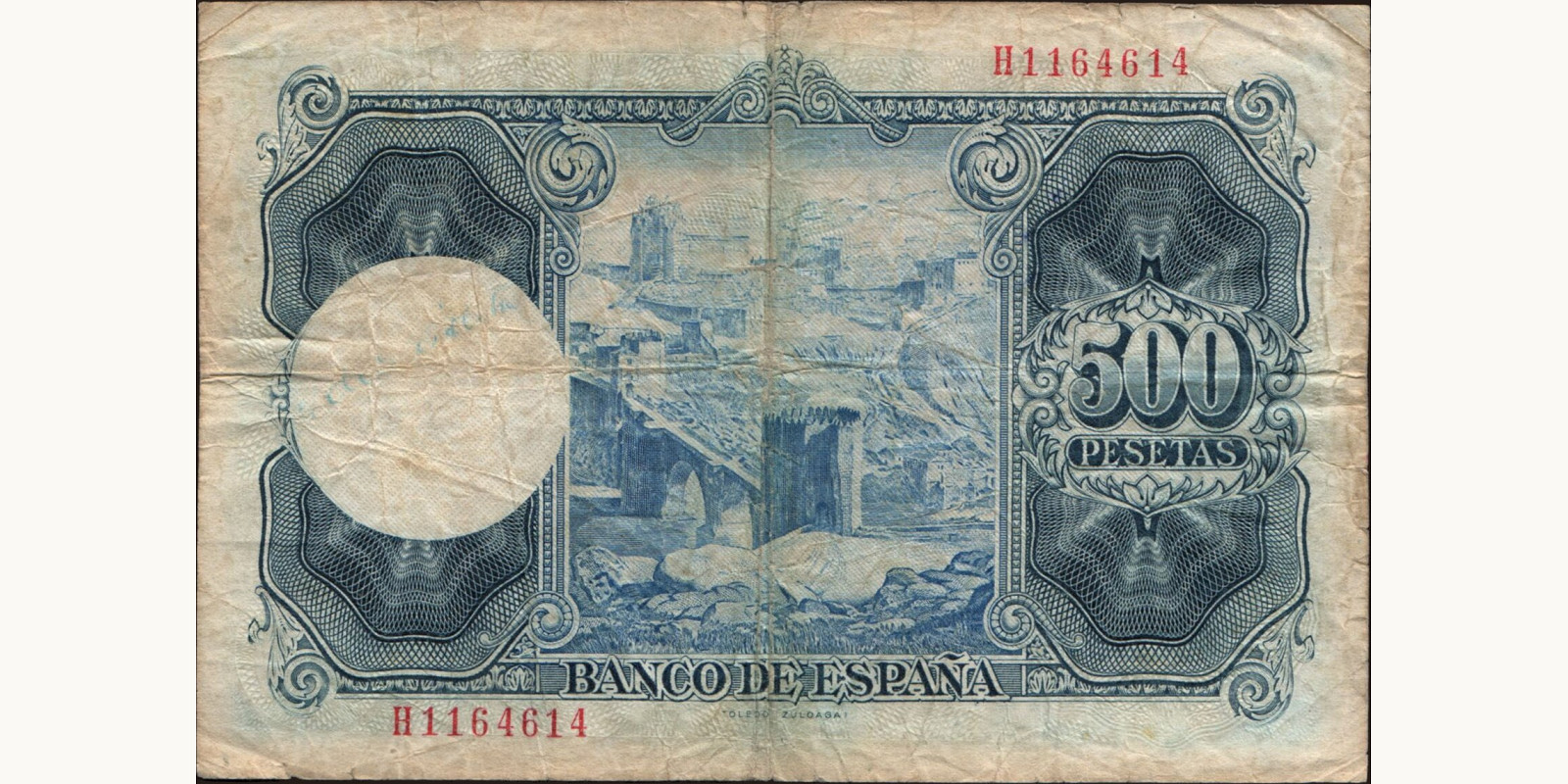 500 pesetas Испания 1954 — Оборотная сторона