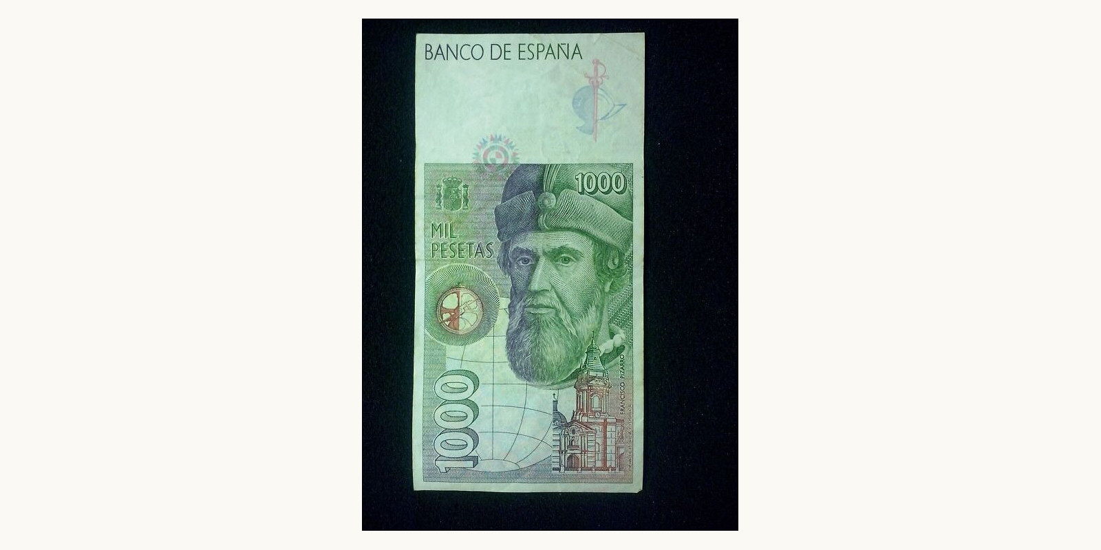 1000 pesetas Испания 1992 — Оборотная сторона