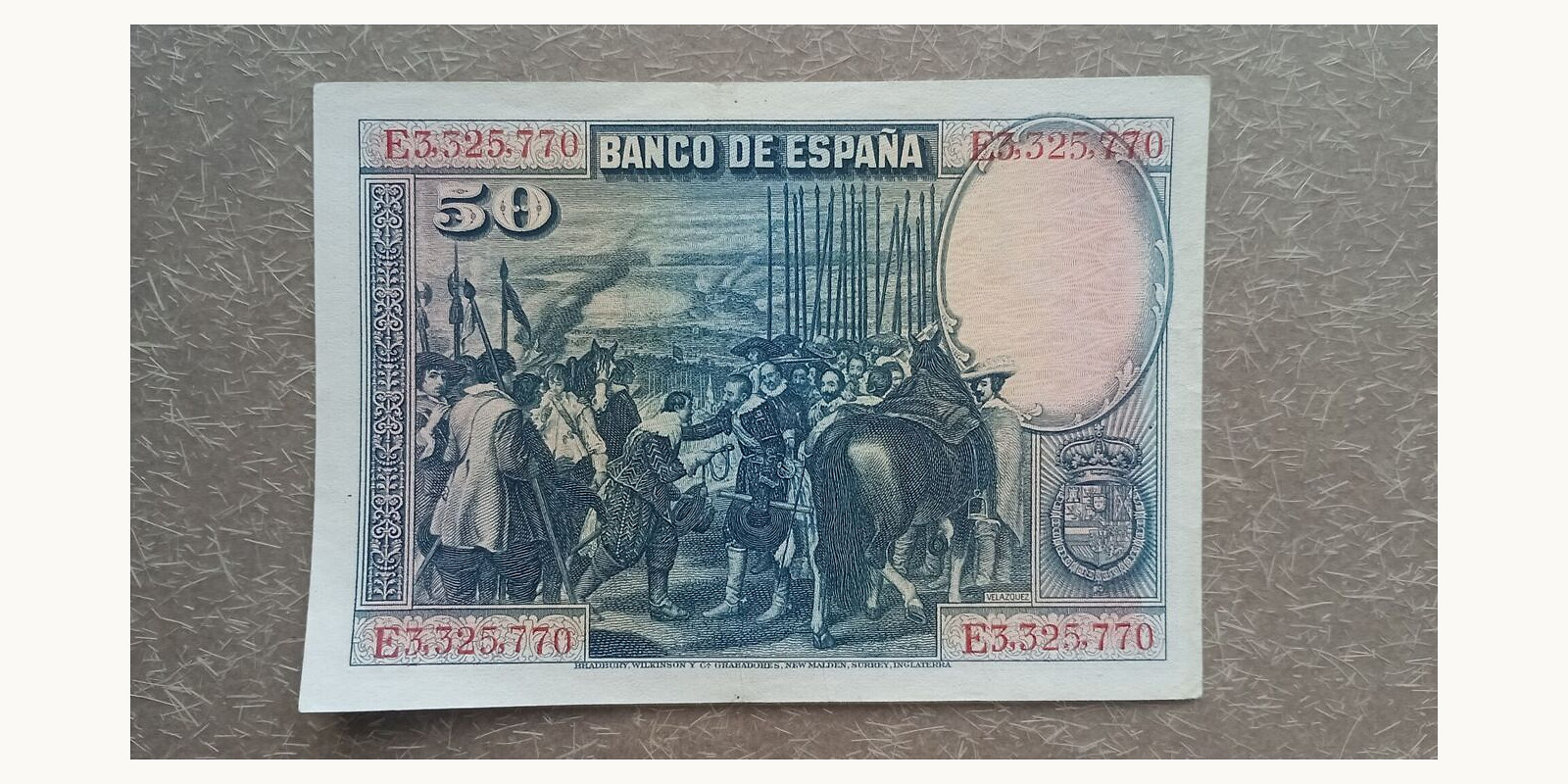 50 PESETAS Испания 1928 — Оборотная сторона