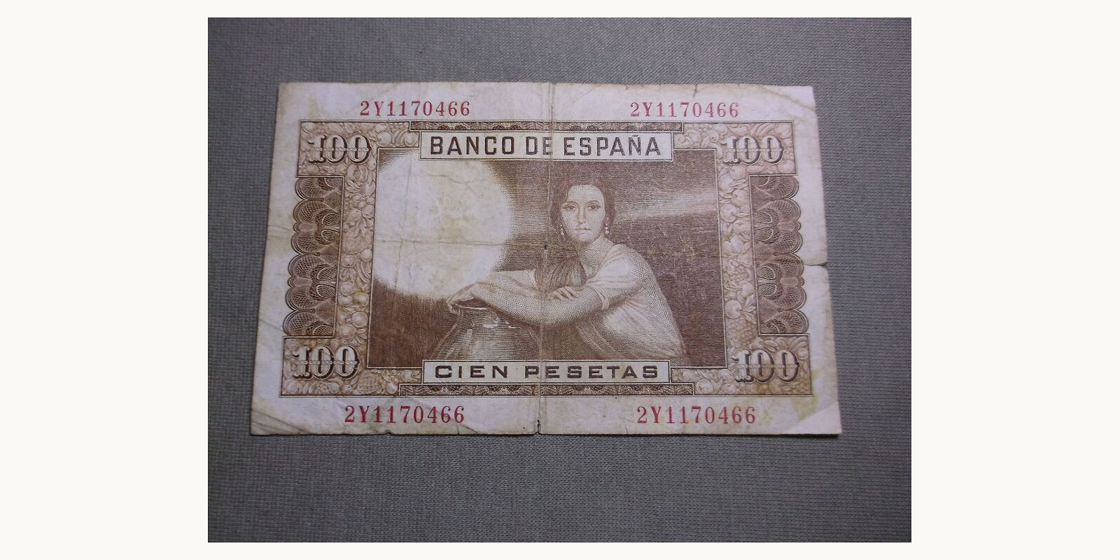 100 pesetas Испания 1953 — Оборотная сторона