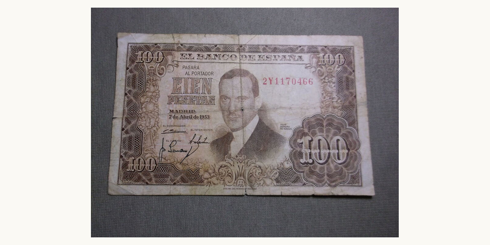 100 pesetas 1953