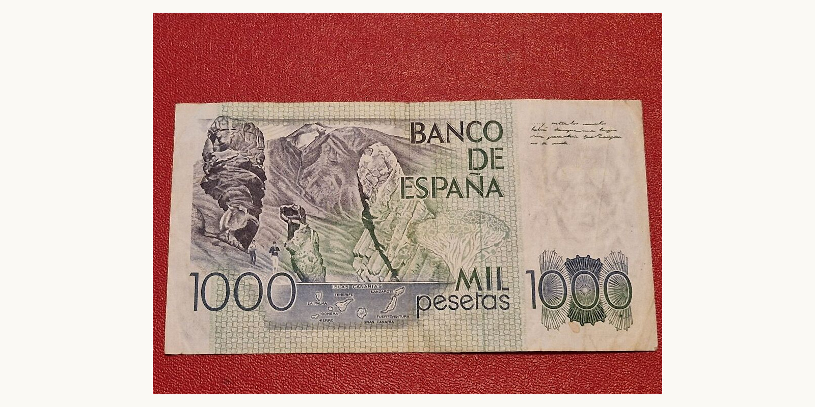 1000 Pesetas Spain 1979 — Back side