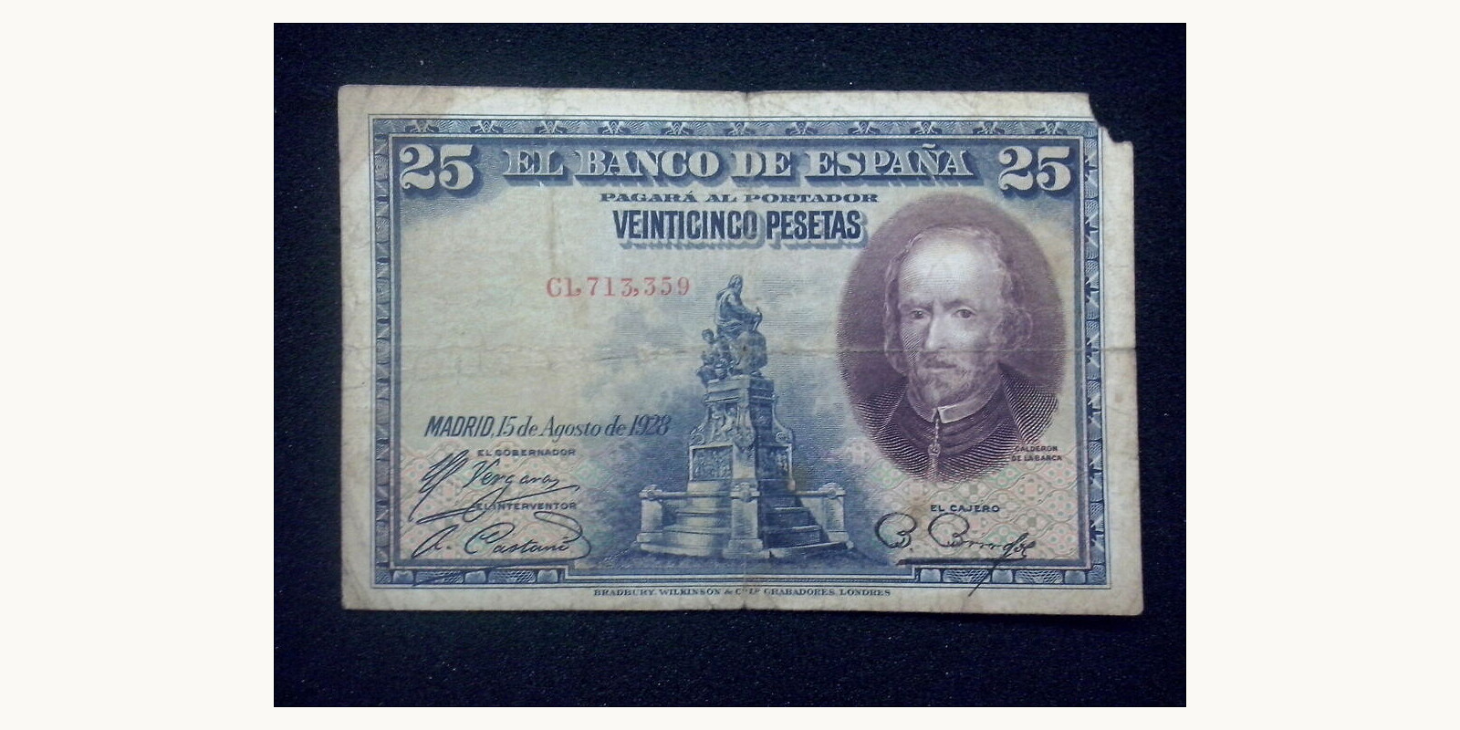 25 pesetas Испания 1928 — Лицевая сторона