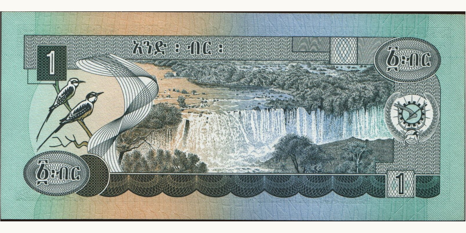 1 birr Эфиопия 1976 — Оборотная сторона