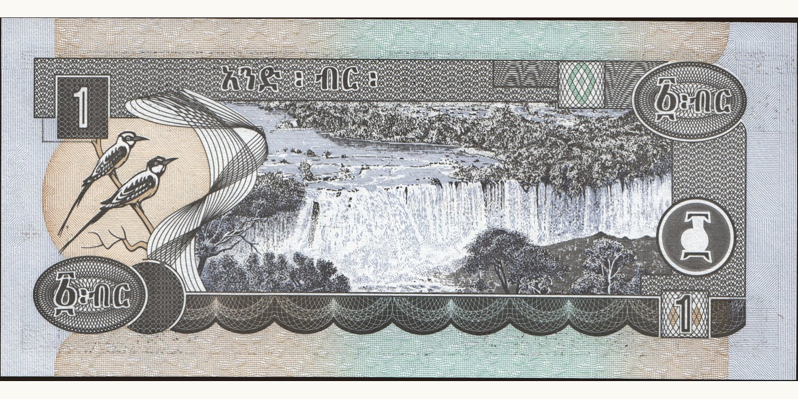 1 birr Эфиопия 1992 — Оборотная сторона