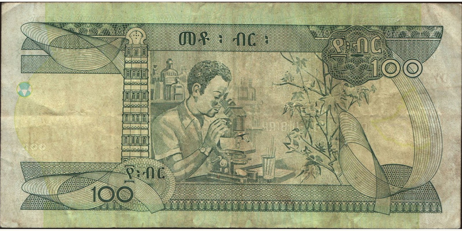 100 birr Эфиопия 2012 — Оборотная сторона