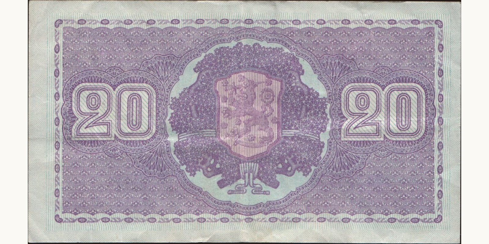 20 mark Finland 1939 — Back side