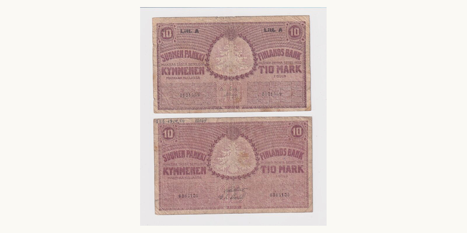 10 mark Finland 1909 — Front side