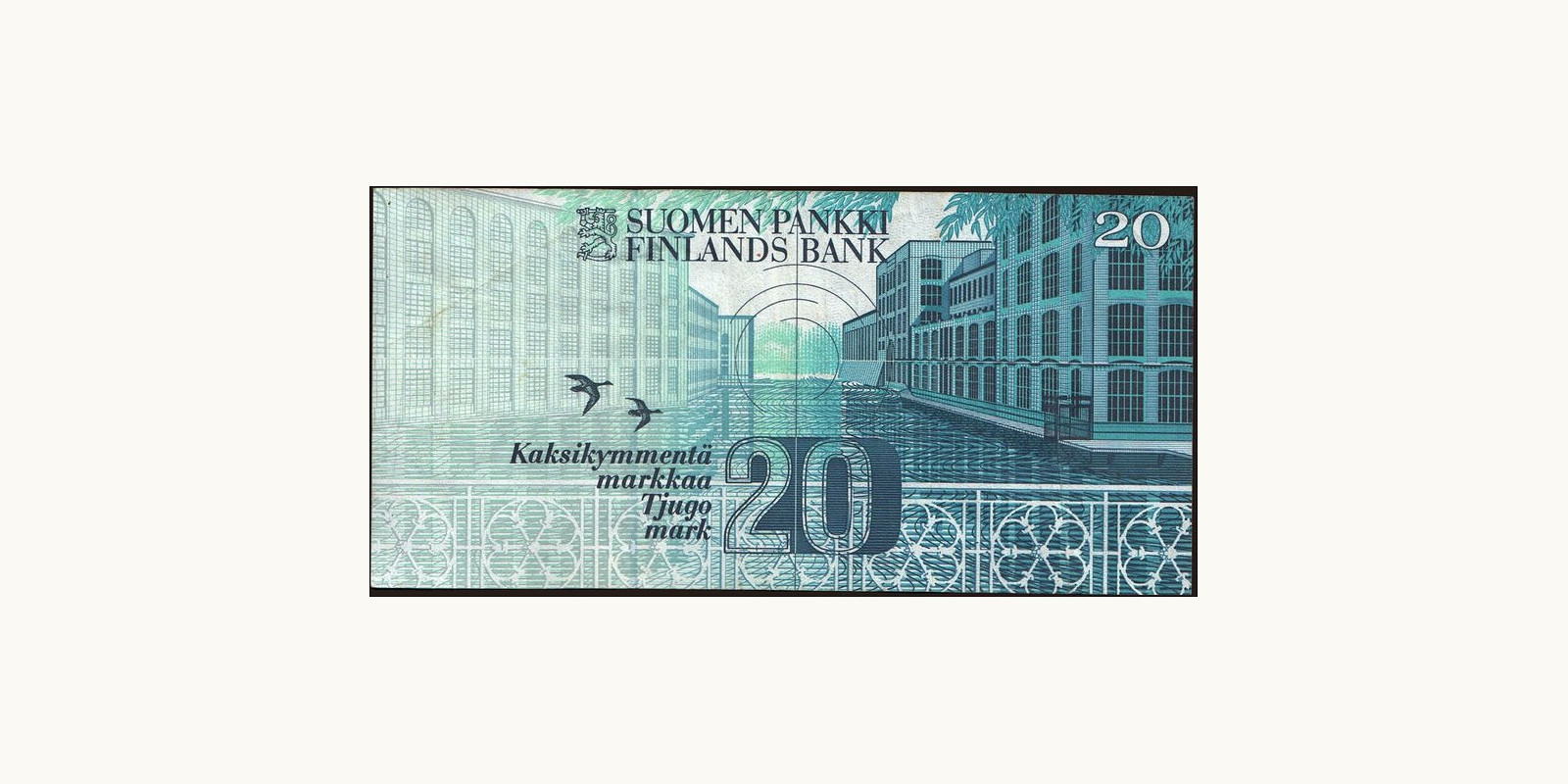 20 mark Финляндия 1963 — Оборотная сторона