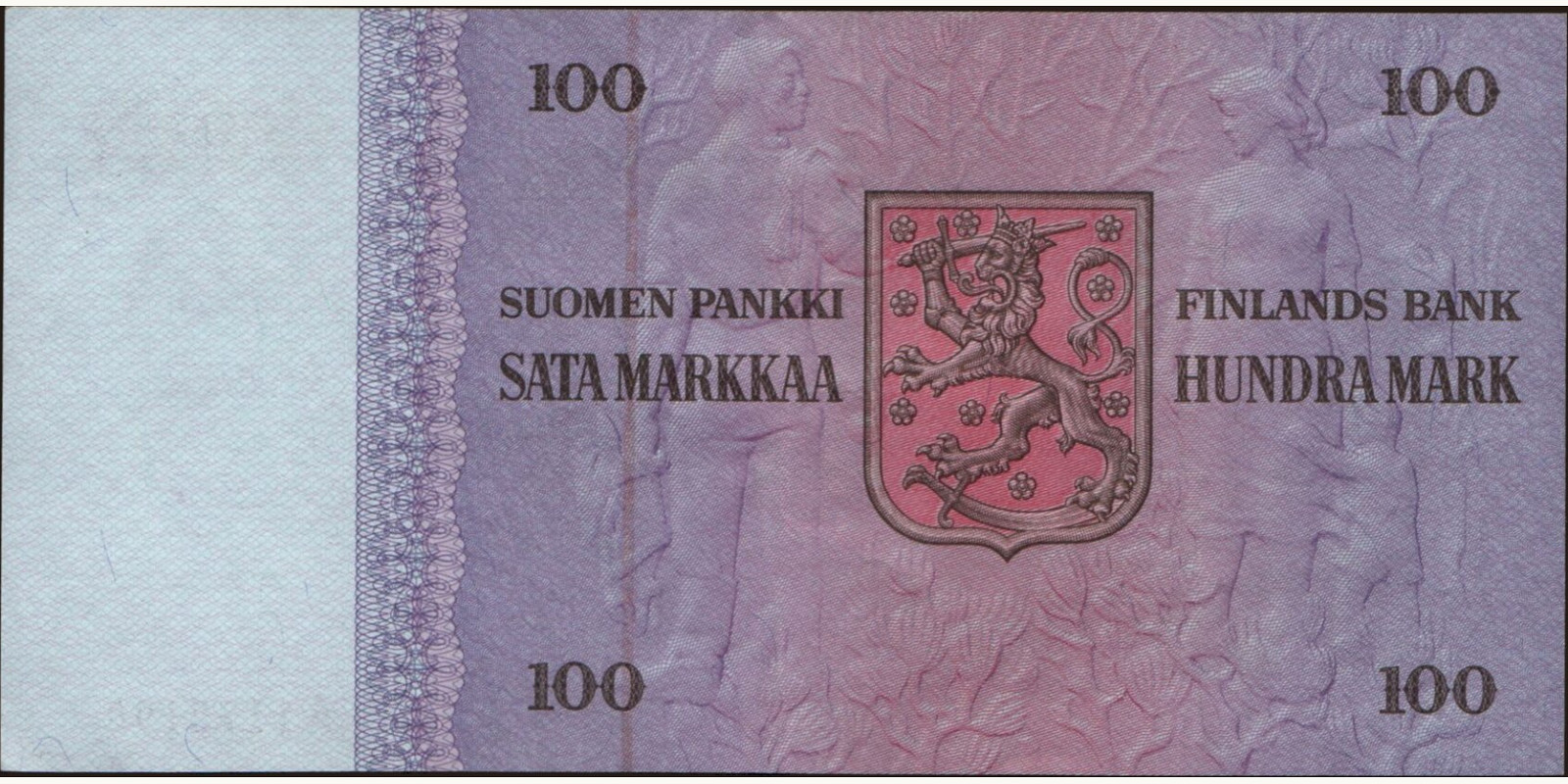 100 mark Финляндия 1976 — Оборотная сторона