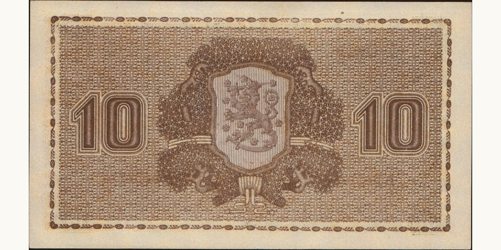 10 mark Финляндия 1939 — Оборотная сторона