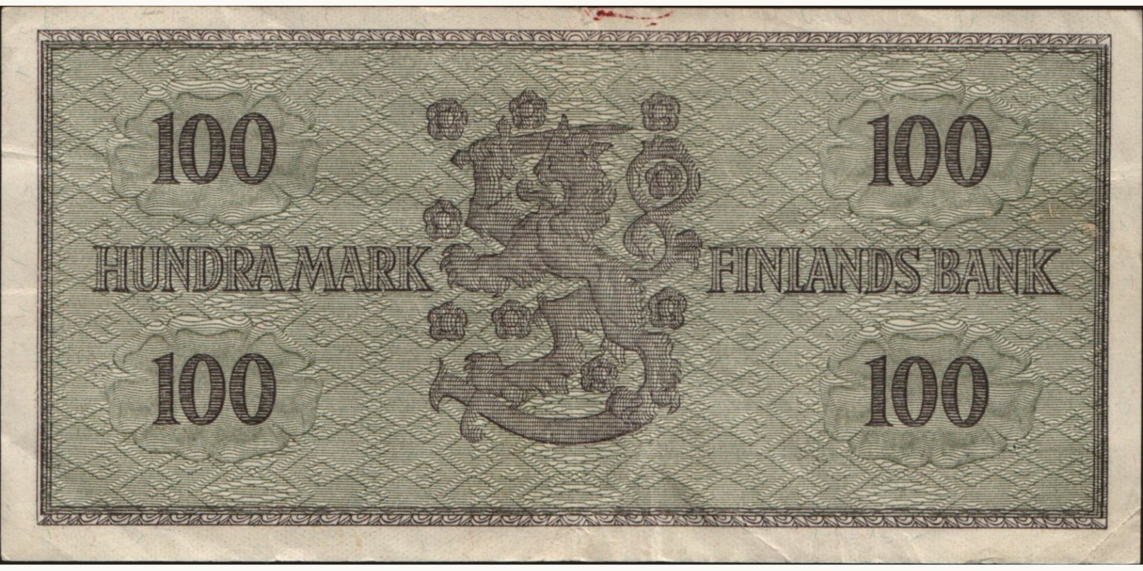 100 mark Финляндия 1955 — Оборотная сторона