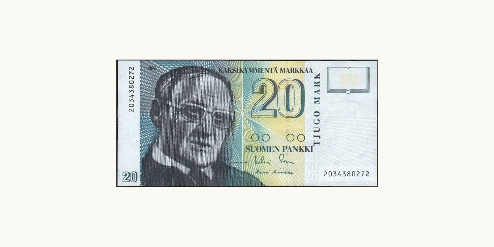 20 mark Finland 1993 — Front side