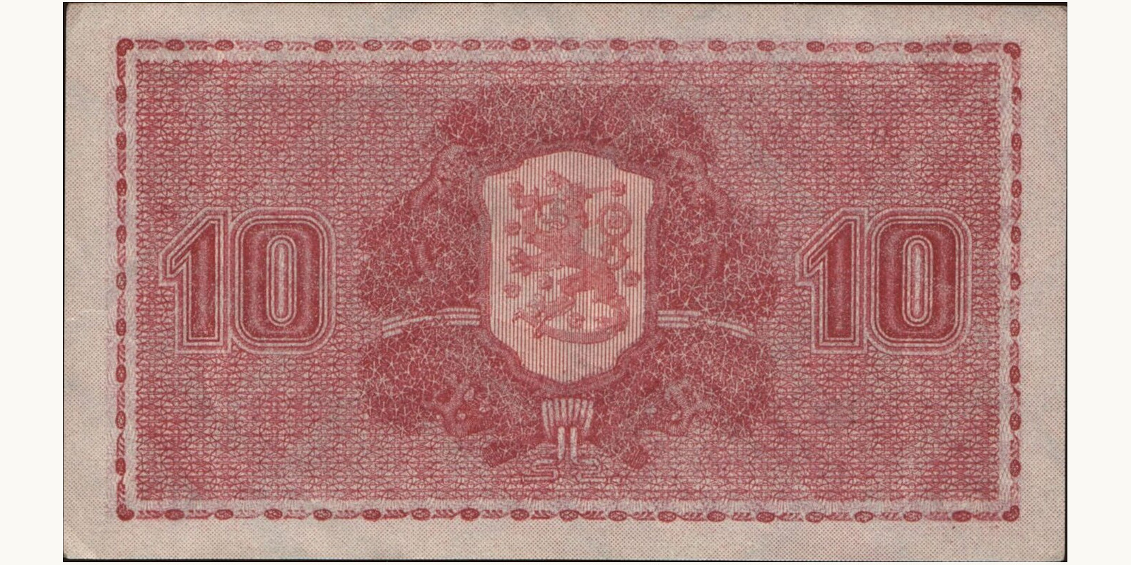 10 mark Финляндия 1945 — Оборотная сторона