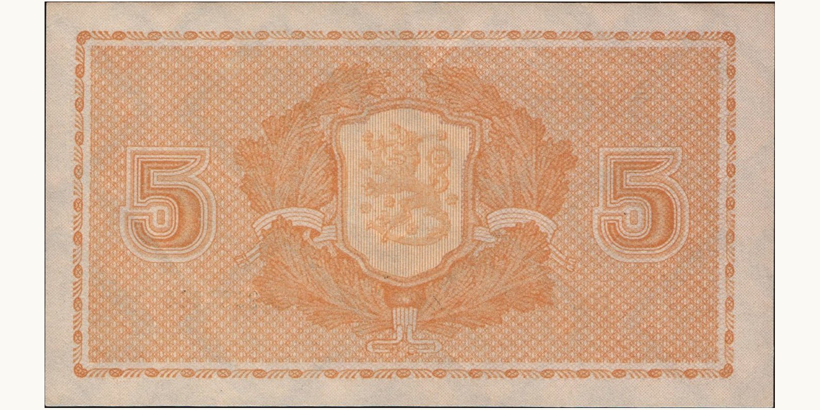 5 mark Finland 1945 — Back side