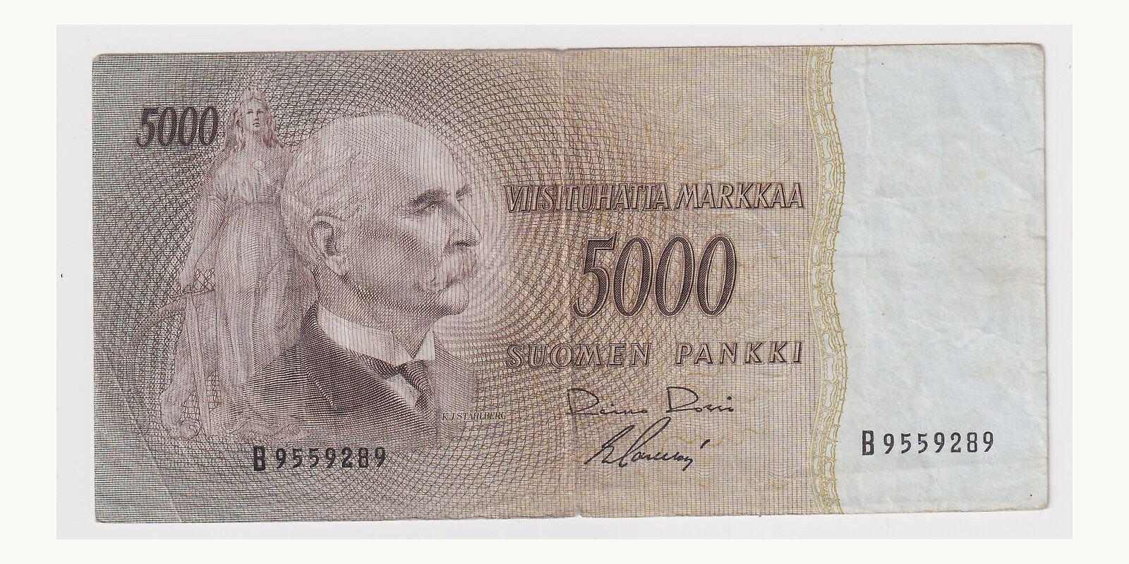 5000 mark Finland 1955 — Front side