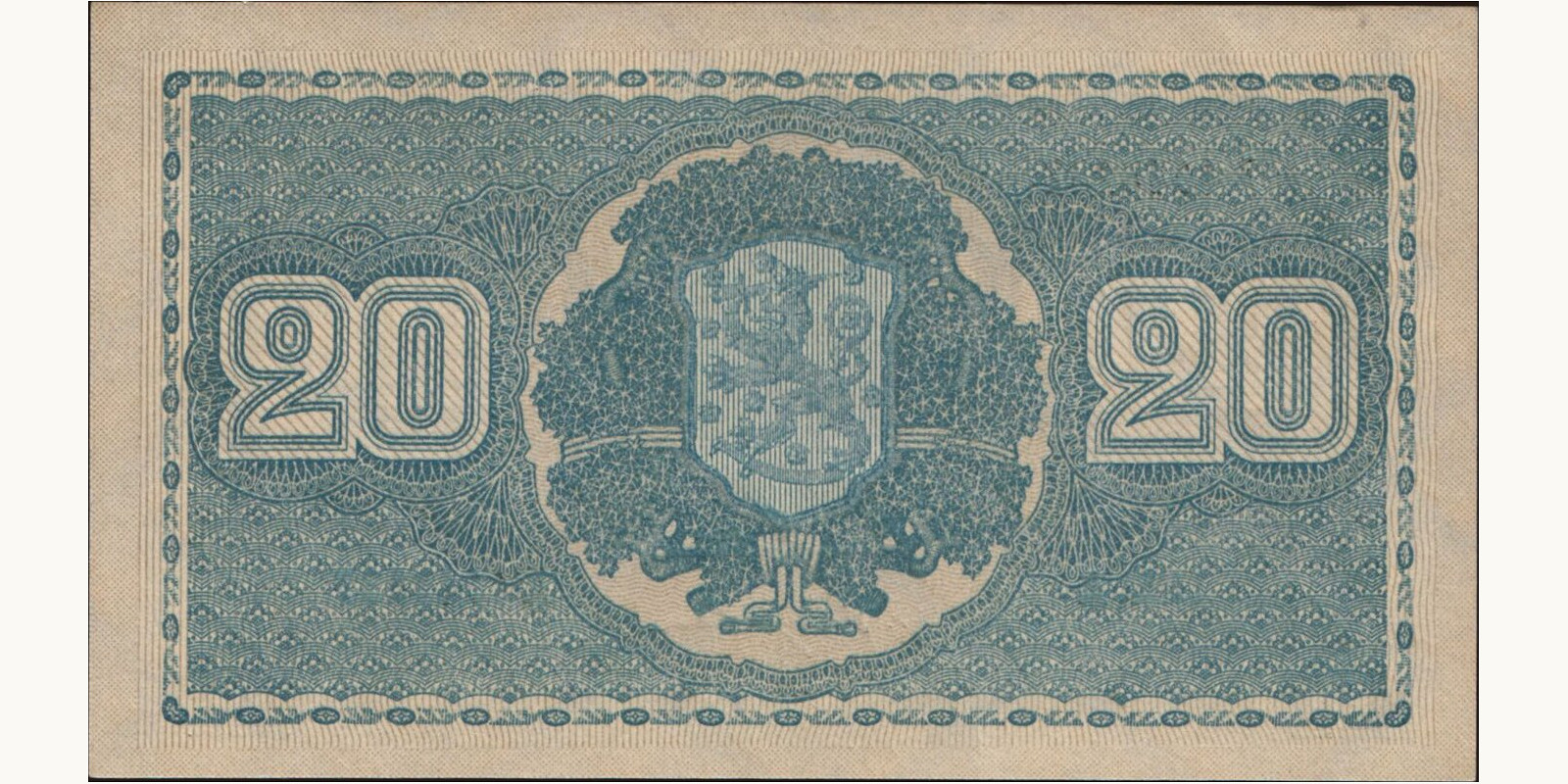 20 mark Finland 1945 — Back side