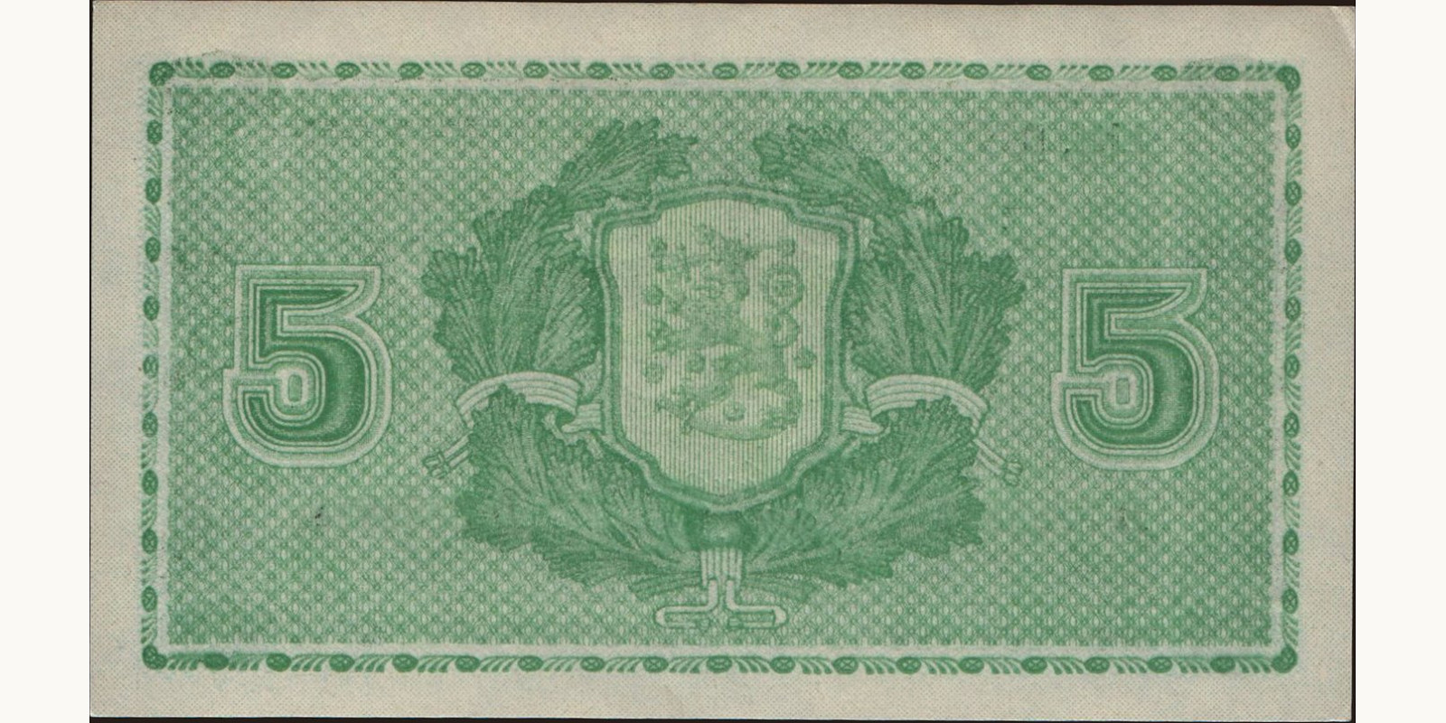 5 mark Finland 1939 — Back side