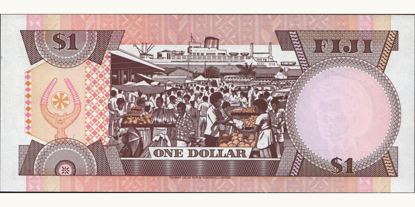1 dollars Фиджи 1980 — Оборотная сторона
