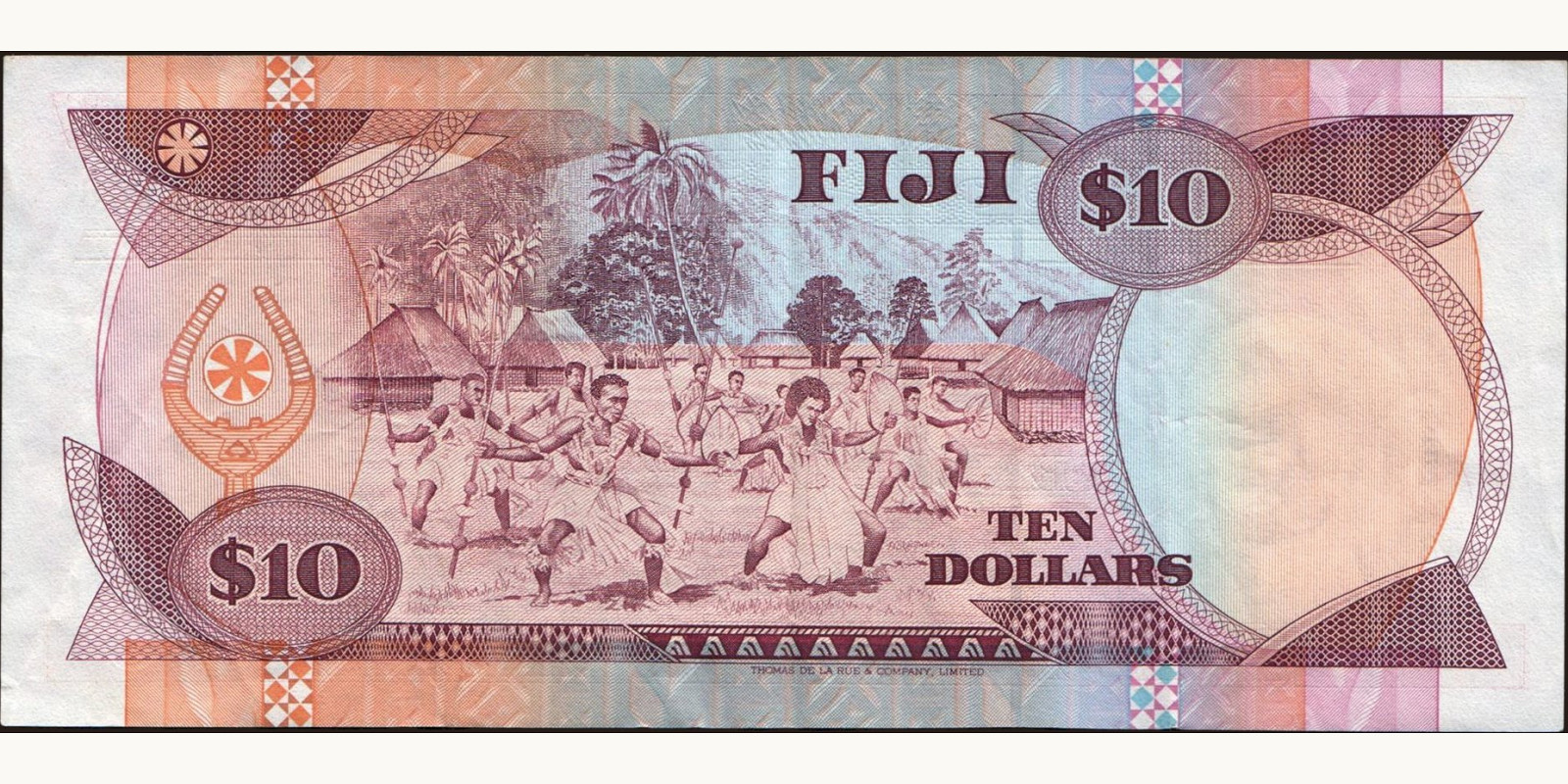 10 dollars Фиджи 1992 — Оборотная сторона